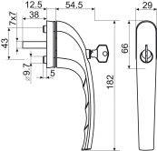Klika ok.uzam.7/38mm b�l� zinkov� j�dro