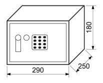 Sejf RS18EDK n�byt.elektr.z�mek 290x180