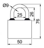 Visac� z�mek OVAL 52MM SU5