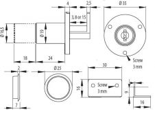 SISO z�mek 919 Cr 15mm