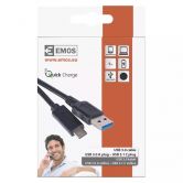 E- kabel USB 3.0 A/M-USB 3,1 C/M 1m �ern�