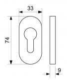 Rozeta 9mm NEREZ pro profil.dve�e