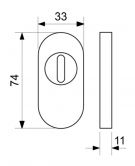 Rozeta nerezov� n�suvn� pro profil. dve�e SR 4100