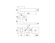 Kov�n� TORINO WC kl/kl Chrom mat