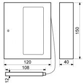 Schr�nka na   1kl�� 120x130x40mm