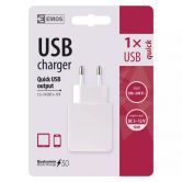 E- adapt�r USB QUICK do s�t� QC 3,0