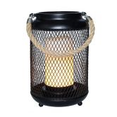 V�ce informac� o v�robku SO- lucerna kovov� s LED sv��kou �ern� 20cm