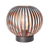 V�ce informac� o v�robku SO- lucerna kovov� kulat� LED, �erno-m�d�n� 19cm